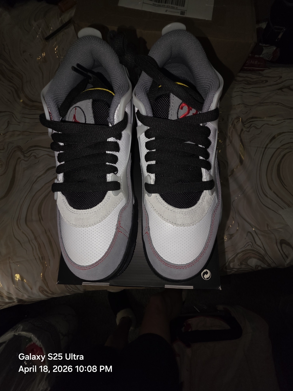 Jordan Men's 4 RM. White, Black and Gray. 8.5M/9W. New In Box No Lid